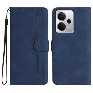 For Realme 14 / P3 5G Global Heart Pattern Skin Feel Leather Phone Case(Royal Blue)