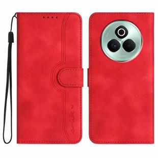 For Realme P3 Pro Heart Pattern Skin Feel Leather Phone Case(Red)