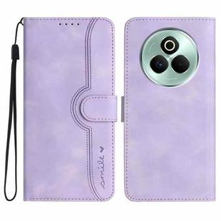 For Realme P3 Pro Heart Pattern Skin Feel Leather Phone Case(Purple)