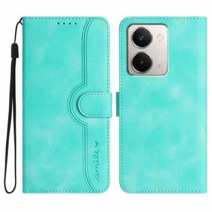 For Realme P3 Ultra 5G Heart Pattern Skin Feel Leather Phone Case(Light Blue)