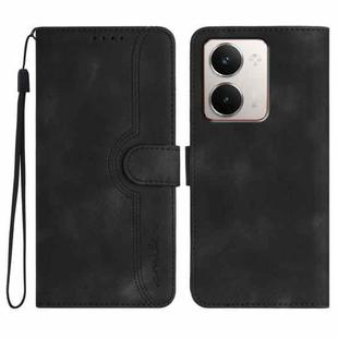For Realme P3 Ultra 5G Heart Pattern Skin Feel Leather Phone Case(Black)