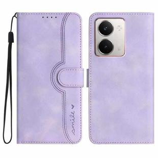 For Realme P3 Ultra 5G Heart Pattern Skin Feel Leather Phone Case(Purple)