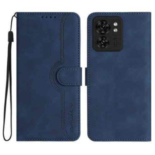 For Motorola Edge 40 Heart Pattern Skin Feel Leather Phone Case(Royal Blue)