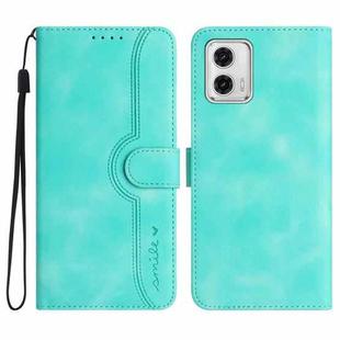 For Motorola Moto G 5G 2023 Heart Pattern Skin Feel Leather Phone Case(Light Blue)