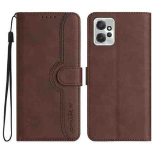 For Motorola Moto G Power 2023 Heart Pattern Skin Feel Leather Phone Case(Brown)