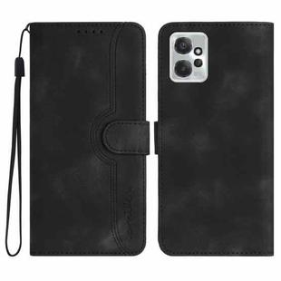 For Motorola Moto G Power 2023 Heart Pattern Skin Feel Leather Phone Case(Black)