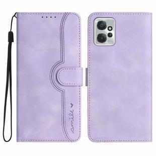 For Motorola Moto G Power 2023 Heart Pattern Skin Feel Leather Phone Case(Purple)