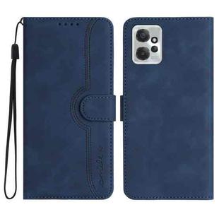 For Motorola Moto G Power 2023 Heart Pattern Skin Feel Leather Phone Case(Royal Blue)