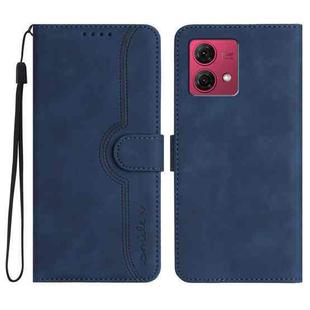 For Motorola Moto G84 5G Heart Pattern Skin Feel Leather Phone Case(Royal Blue)