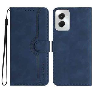 For Motorola Moto G Power 5G 2024 Heart Pattern Skin Feel Leather Phone Case(Royal Blue)