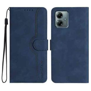 For Motorola Moto G Play 2025 / G Power 2025 Heart Pattern Skin Feel Leather Phone Case(Royal Blue)