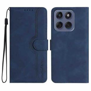 For Motorola Edge 60 Fusion / Edge 5G 2025 Heart Pattern Skin Feel Leather Phone Case(Royal Blue)