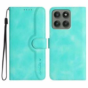 For Motorola Edge 60 Pro Heart Pattern Skin Feel Leather Phone Case(Light Blue)