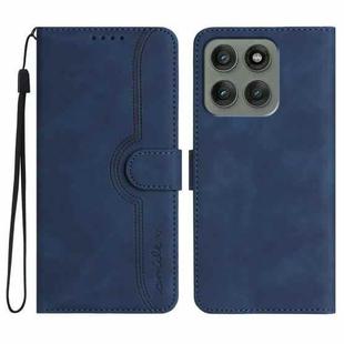For Motorola Edge 60 Pro Heart Pattern Skin Feel Leather Phone Case(Royal Blue)