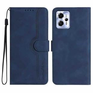 For Motorola Moto G23 Heart Pattern Skin Feel Leather Phone Case(Royal Blue)