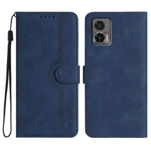 For Motorola Edge 30 Neo Heart Pattern Skin Feel Leather Phone Case(Royal Blue)