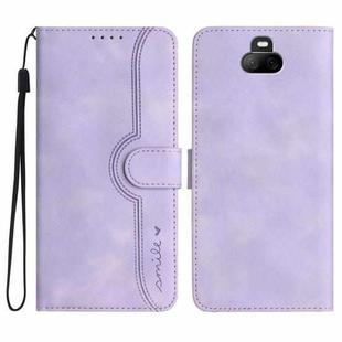 For Sony Xperia 20 Heart Pattern Skin Feel Leather Phone Case(Purple)