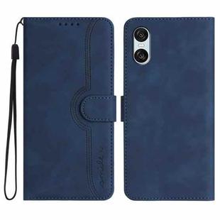 For Sony Xperia 10 VI Heart Pattern Skin Feel Leather Phone Case(Royal Blue)