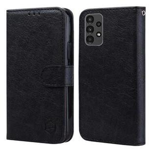 For Samsung Galaxy A13 4G / A13 5G Skin Feeling Oil Leather Texture PU + TPU Phone Case(Black)
