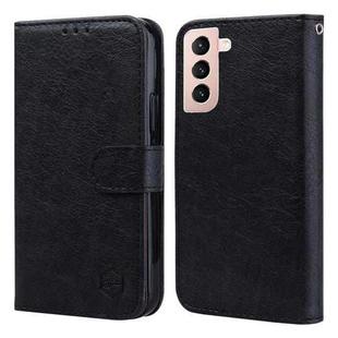 For Samsung Galaxy S21+ Skin Feeling Oil Leather Texture PU + TPU Phone Case(Black)