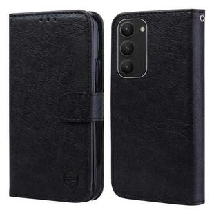 For Samsung Galaxy S23+ 5G Skin Feeling Oil Leather Texture PU + TPU Phone Case(Black)