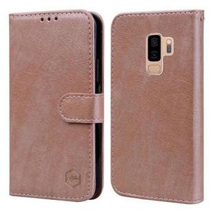 For Samsung Galaxy S9+ Skin Feeling Oil Leather Texture PU + TPU Phone Case(Champagne)