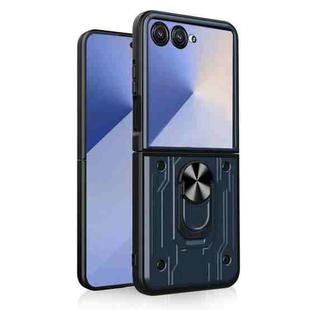 For Samsung Galaxy Z Flip7 Magnetic Holder TPU+PC Phone Case(Grey)