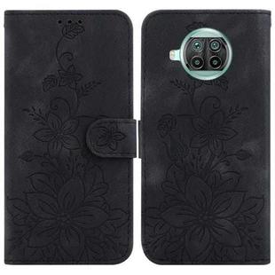 For Xiaomi Mi 10T Lite 5G / Mi 10i 5G Lily Embossed Leather Phone Case(Black)