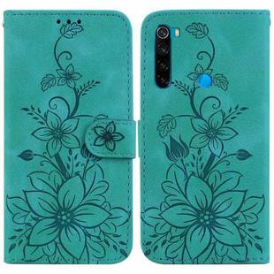 For Xiaomi Redmi Note 8T Lily Embossed Leather Phone Case(Green)