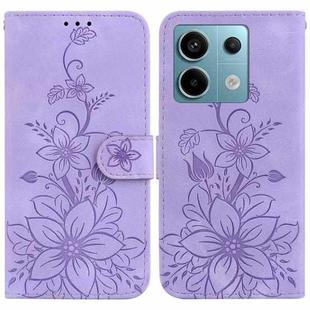 For Xiaomi Redmi Note 13 Pro 5G Lily Embossed Leather Phone Case(Purple)