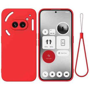 For Nothing Phone 2a Pure Color Liquid Silicone Shockproof Phone Case(Red)