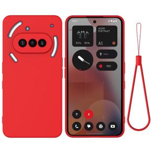 For Nothing Phone 3a Pure Color Liquid Silicone Shockproof Phone Case(Red)
