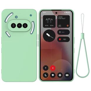 For Nothing Phone 3a Pure Color Liquid Silicone Shockproof Phone Case(Green)