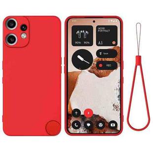 For Nothing CMF Phone 2 Pro Solid Color Liquid Silicone Dropproof Full Coverage Phone Case(Red)