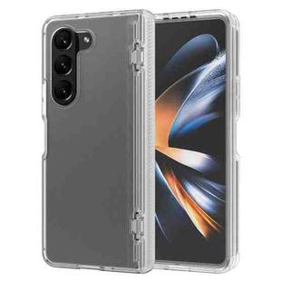 For Samsung Galaxy Z Fold5 Frosted PC+TPU Folding Phone Case with Hinge(Transparent)