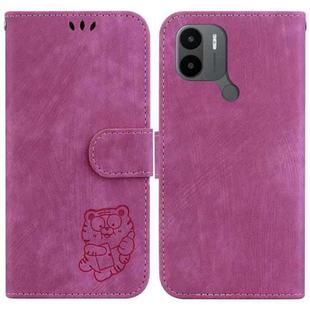 For Xiaomi Redmi A1+ 4G Global Little Tiger Embossed Leather Phone Case(Rose Red)