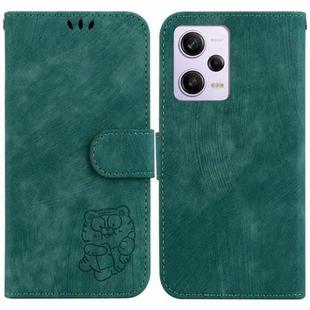 For Redmi Note 12 Pro 5G Global Little Tiger Embossed Leather Phone Case(Green)