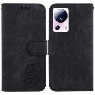 For Xiaomi 13 Lite / Civi 2 Little Tiger Embossed Leather Phone Case(Black)