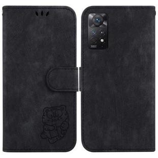 For Redmi Note 11 Pro 4G/5G Global Little Tiger Embossed Leather Phone Case(Black)