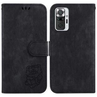 For Redmi Note 10 Lite / Note 10 Pro Little Tiger Embossed Leather Phone Case(Black)