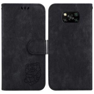 For Xiaomi Poco X3 NFC / X3 Pro Little Tiger Embossed Leather Phone Case(Black)