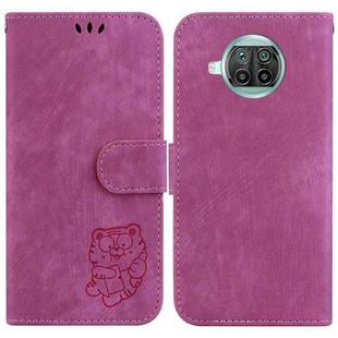 For Xiaomi Mi 10T Lite 5G / Mi 10i 5G Little Tiger Embossed Leather Phone Case(Rose Red)