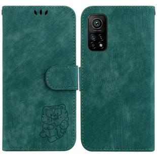 For Xiaomi Mi 10T Pro 5G / Mi 10T 5G Little Tiger Embossed Leather Phone Case(Green)
