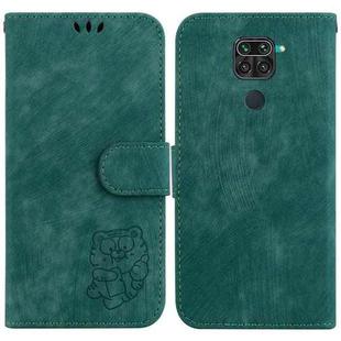 For Xiaomi Redmi Note 9 / 10X 4G Little Tiger Embossed Leather Phone Case(Green)