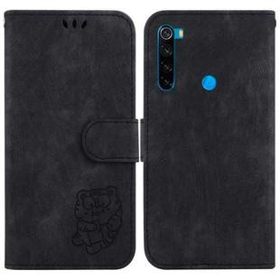 For Xiaomi Redmi Note 8 Little Tiger Embossed Leather Phone Case(Black)