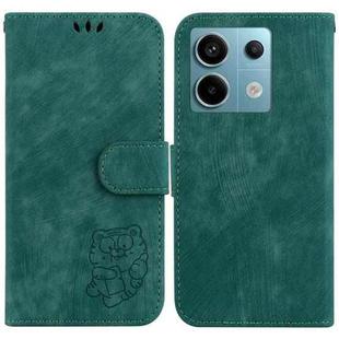 For Xiaomi Redmi Note 13 Pro 5G Little Tiger Embossed Leather Phone Case(Green)