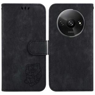 For Xiaomi Redmi A3 Little Tiger Embossed Leather Phone Case(Black)