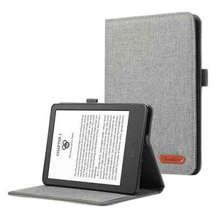 For Amazon Kindle Paperwhite 5 2021 Cloth Texture Horizontal Flip PU + TPU Tablet Case(Gray)