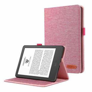 For Amazon Kindle 11th 2022 / Kindle 6 Cloth Texture Horizontal Flip PU + TPU Tablet Case(Rose Red)