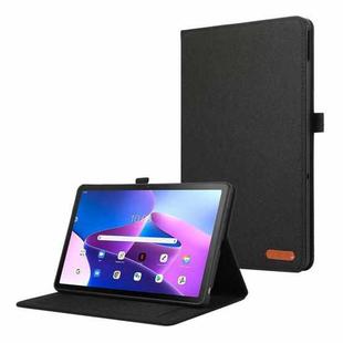 For Lenovo Tab M10 5G 10.6 Horizontal Flip TPU + Fabric PU Leather Tablet Case(Black)